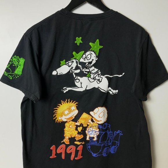 Nickeledeon T Shirt Rugrats Cartoon Characters Double Sided Graphic Tee L - Picture 13 of 14